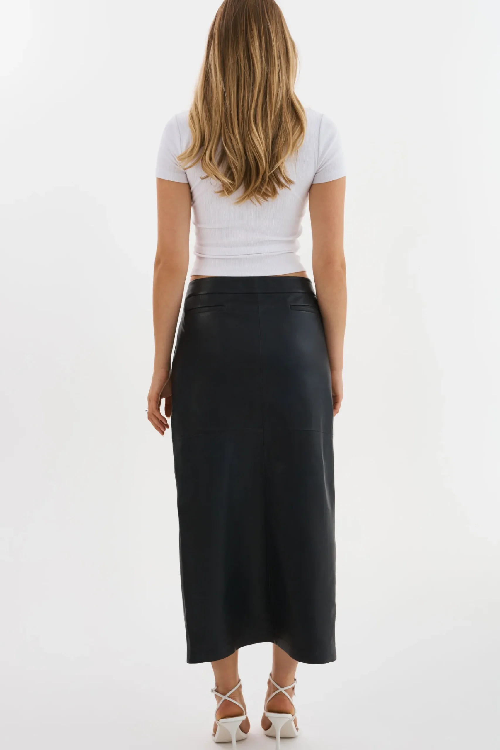 Femme LAMARQUE ABIA | Jupe Longue En Cuir à Taille Basse