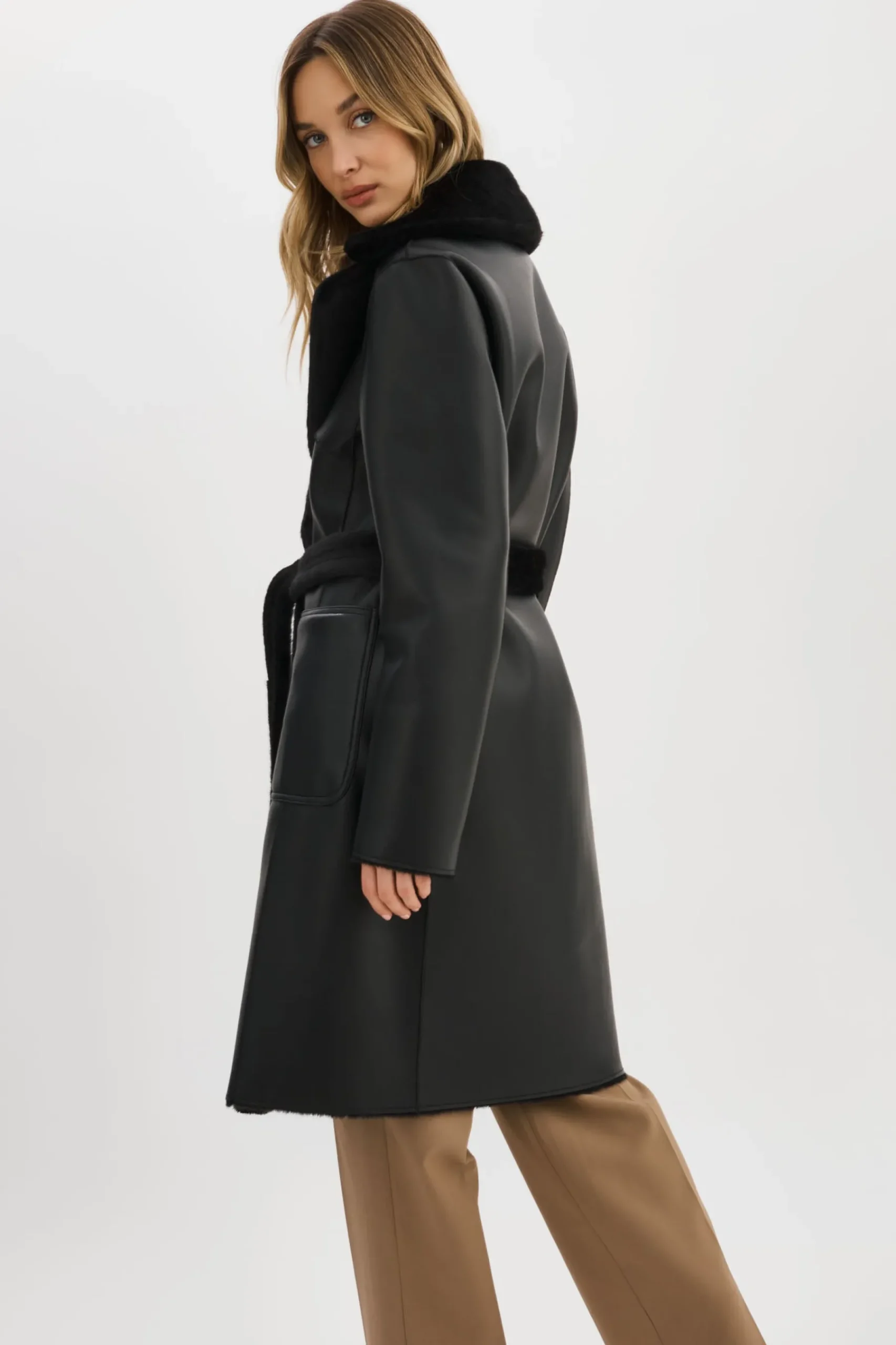 Femme LAMARQUE ABIGAIL | Manteau Réversible En Fausse Peau De Mouton