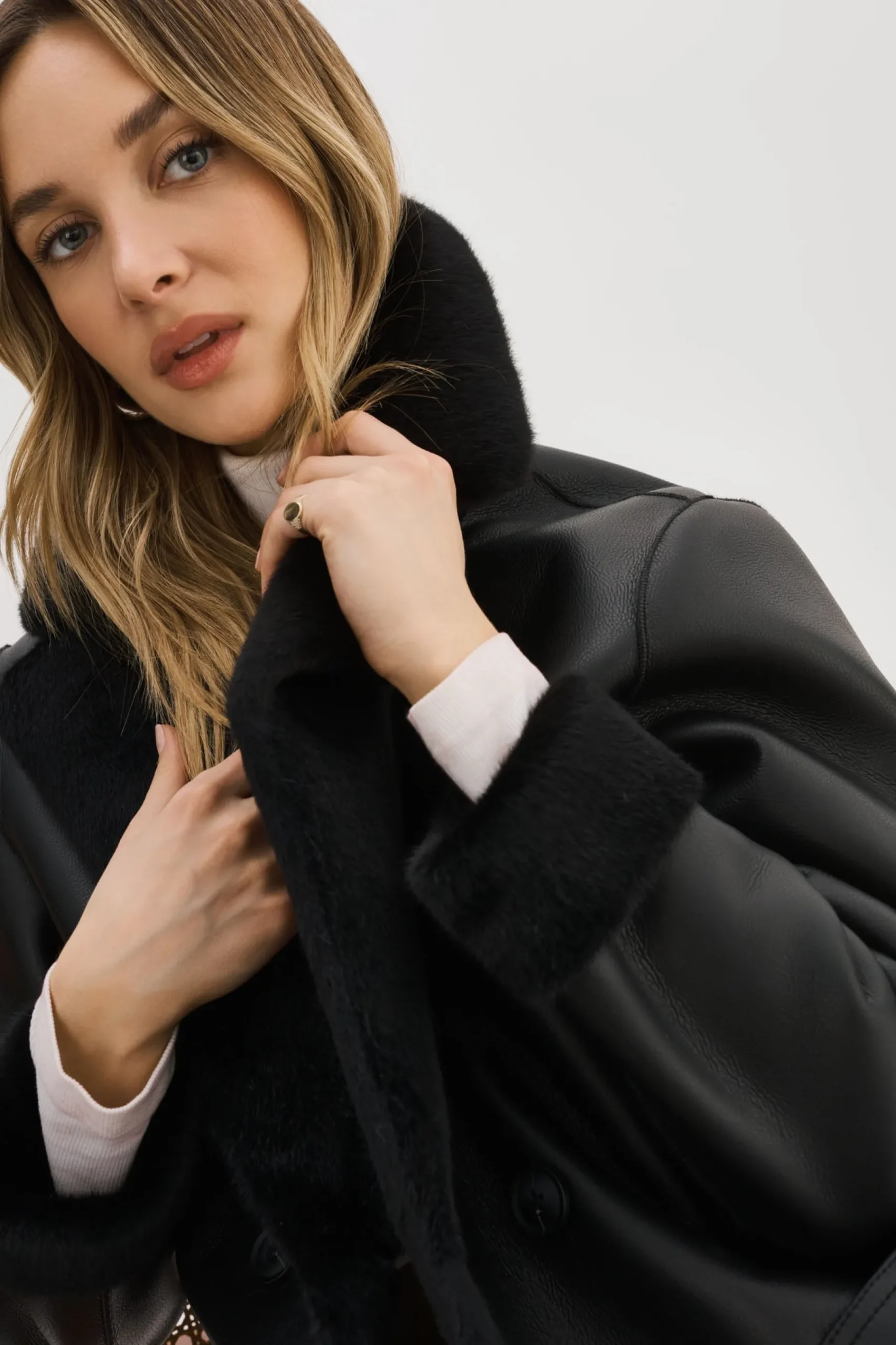 Femme LAMARQUE ABIGAIL | Manteau Réversible En Fausse Peau De Mouton
