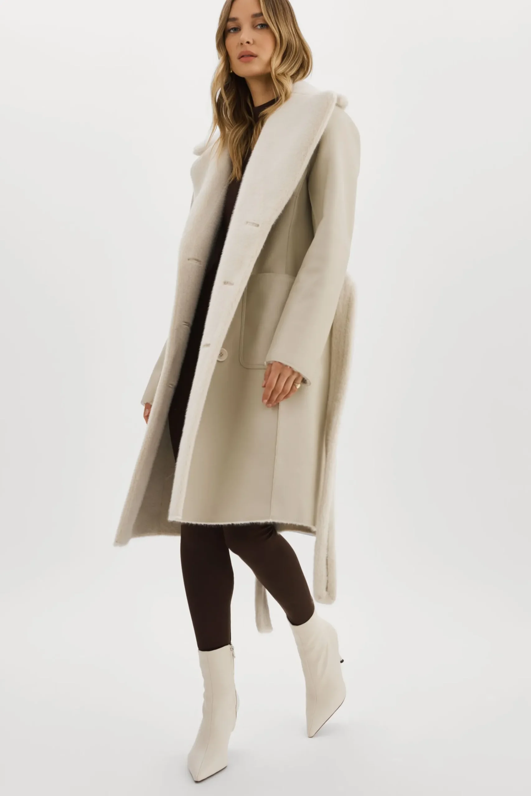 Femme LAMARQUE ABIGAIL | Manteau Réversible En Fausse Peau De Mouton