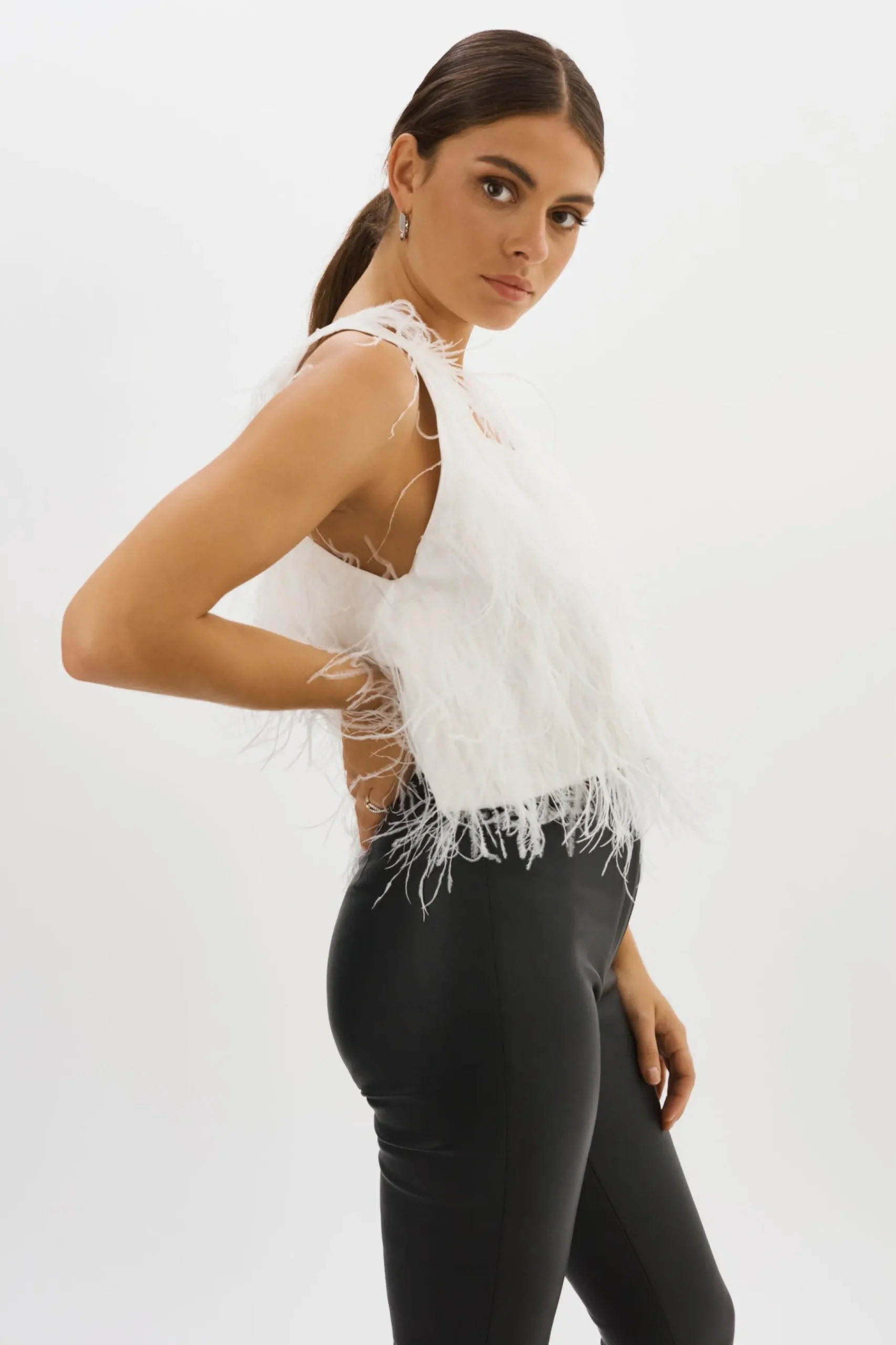 Femme LAMARQUE ABRIELLE | Haut à Plumes D'autruche