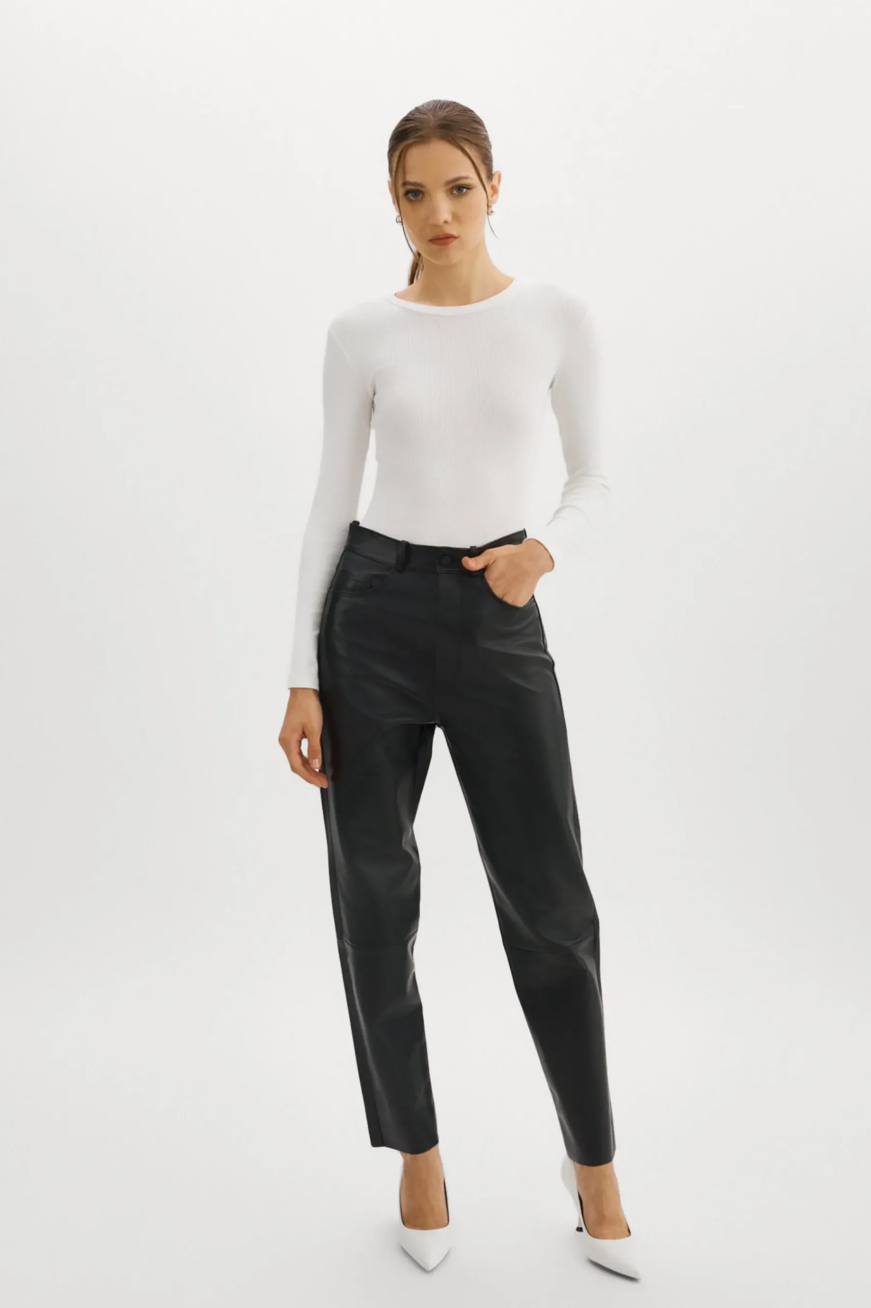 Femme LAMARQUE ADELINE Pantalon En Cuir