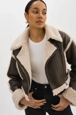 Femme LAMARQUE ADRINA | Veste Courte En Fausse Peau De Mouton