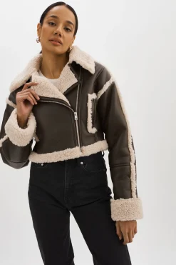Femme LAMARQUE ADRINA | Veste Courte En Fausse Peau De Mouton