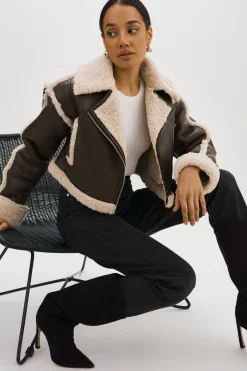 Femme LAMARQUE ADRINA | Veste Courte En Fausse Peau De Mouton