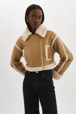 Femme LAMARQUE ADRINA | Veste Courte En Fausse Peau De Mouton