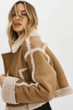 Femme LAMARQUE ADRINA | Veste Courte En Fausse Peau De Mouton