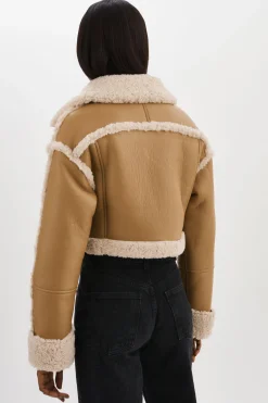 Femme LAMARQUE ADRINA | Veste Courte En Fausse Peau De Mouton