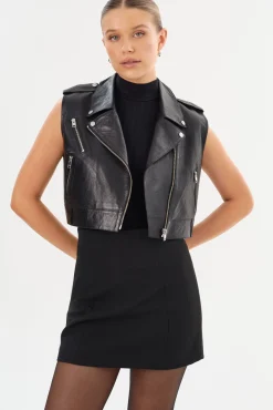 Femme LAMARQUE AMALIA | Leather Biker Vest