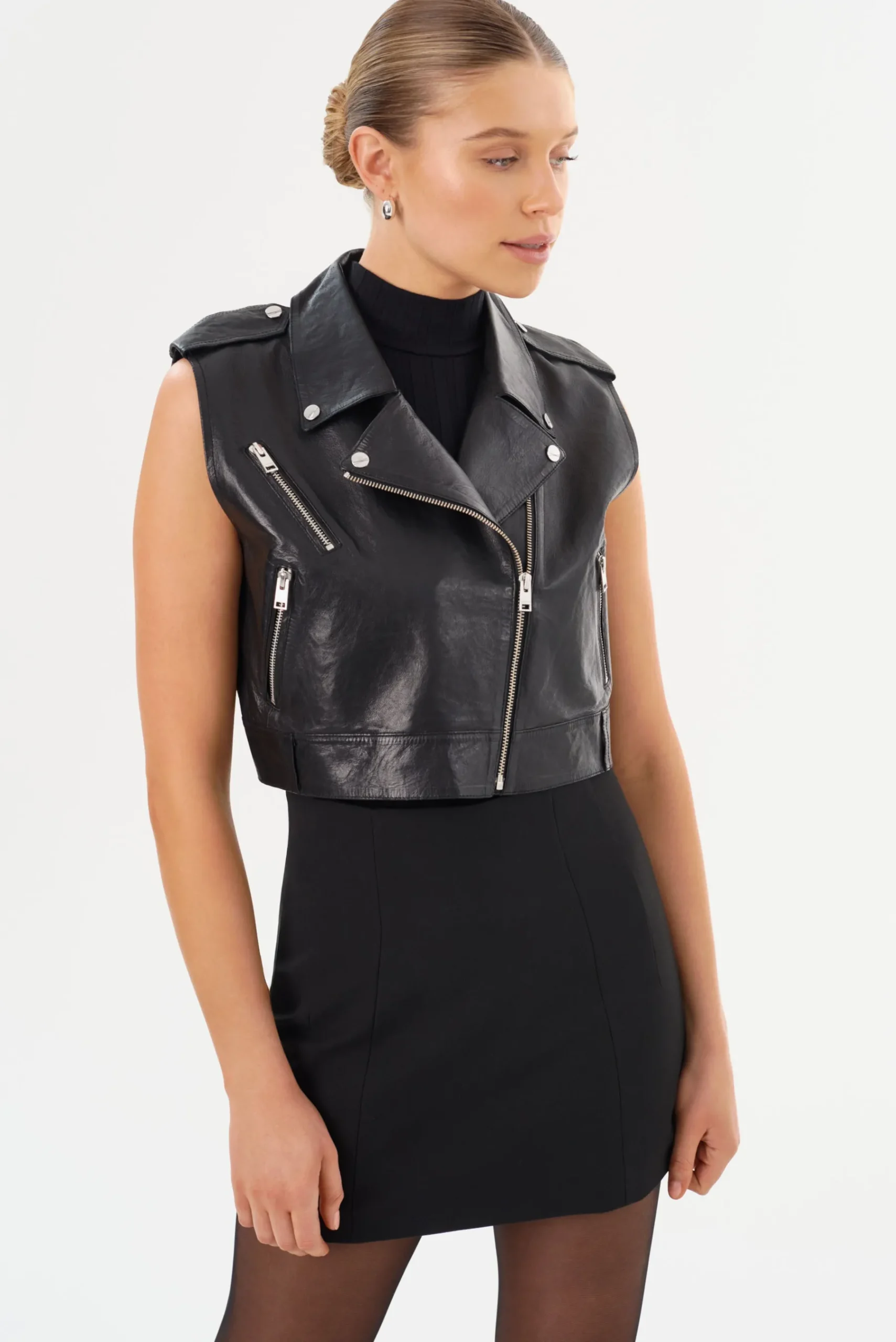 Femme LAMARQUE AMALIA | Leather Biker Vest