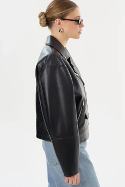 Femme LAMARQUE ANDRADE | Recycled Leather Biker Jacket