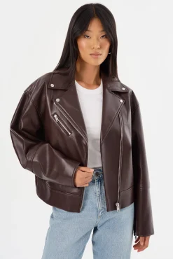 Femme LAMARQUE ANDRADE | Recycled Leather Biker Jacket