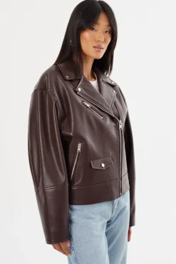 Femme LAMARQUE ANDRADE | Recycled Leather Biker Jacket