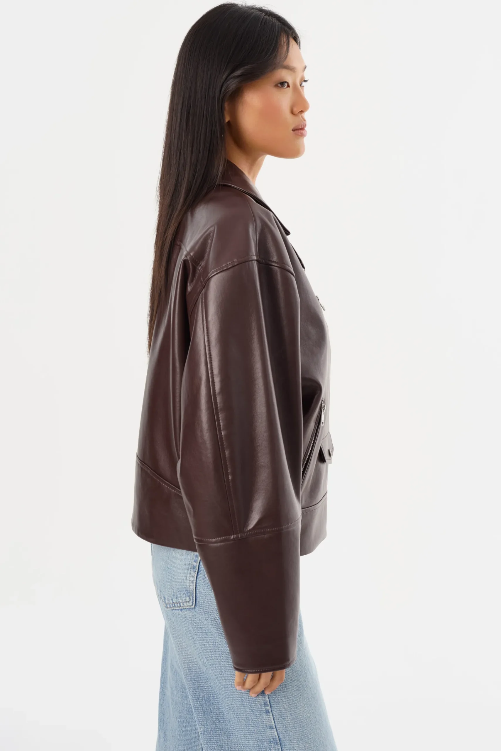 Femme LAMARQUE ANDRADE | Recycled Leather Biker Jacket
