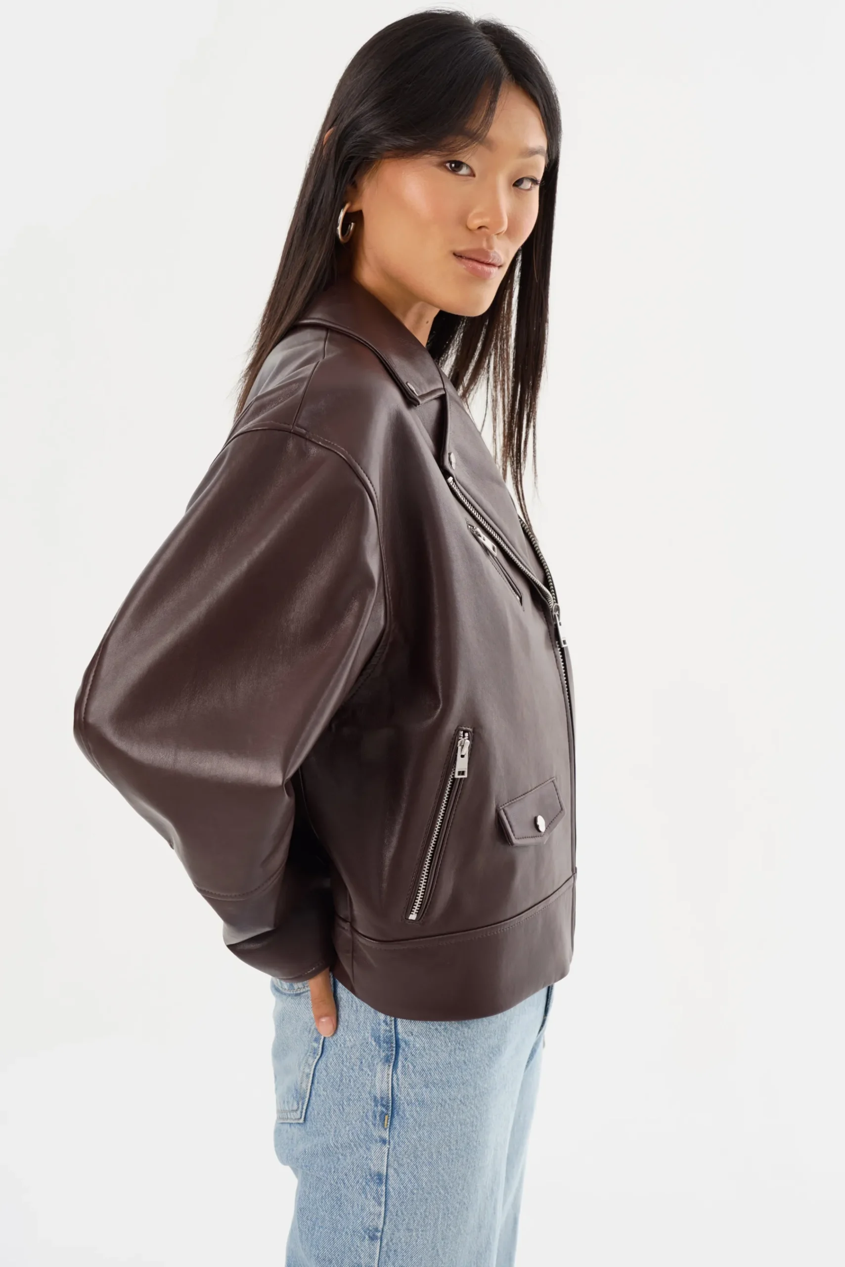Femme LAMARQUE ANDRADE | Recycled Leather Biker Jacket
