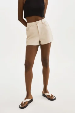 Femme LAMARQUE ANIKA | Short à Taille Haute En Cuir