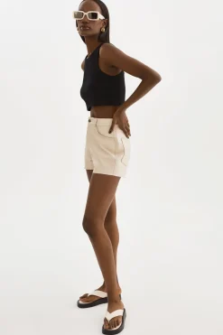 Femme LAMARQUE ANIKA | Short à Taille Haute En Cuir