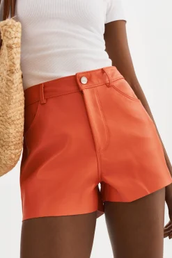 Femme LAMARQUE ANIKA | Short à Taille Haute En Cuir