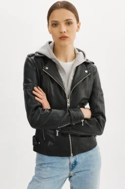 Femme LAMARQUE ANNA Veste Moto En Cuir Convertible