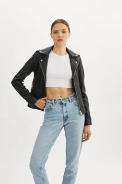 Femme LAMARQUE ANNA Veste Moto En Cuir Convertible