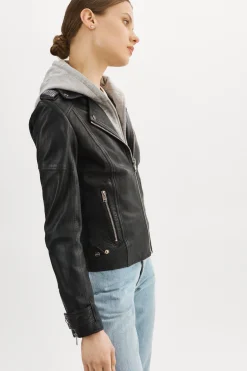 Femme LAMARQUE ANNA Veste Moto En Cuir Convertible