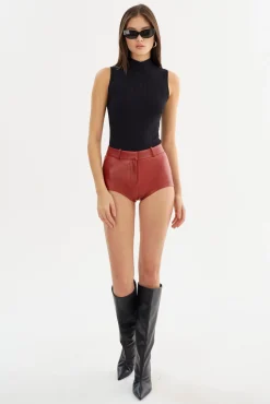 Femme LAMARQUE ANNAISE | Short Chaud En Cuir