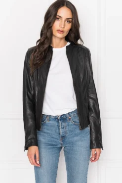 Femme LAMARQUE ARLETTE Veste Moto En Cuir Convertible