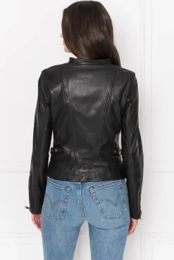 Femme LAMARQUE ARLETTE Veste Moto En Cuir Convertible