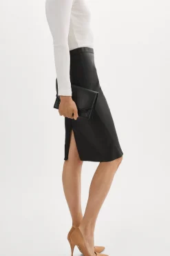 Femme LAMARQUE AVANA Jupe Droite En Cuir Extensible