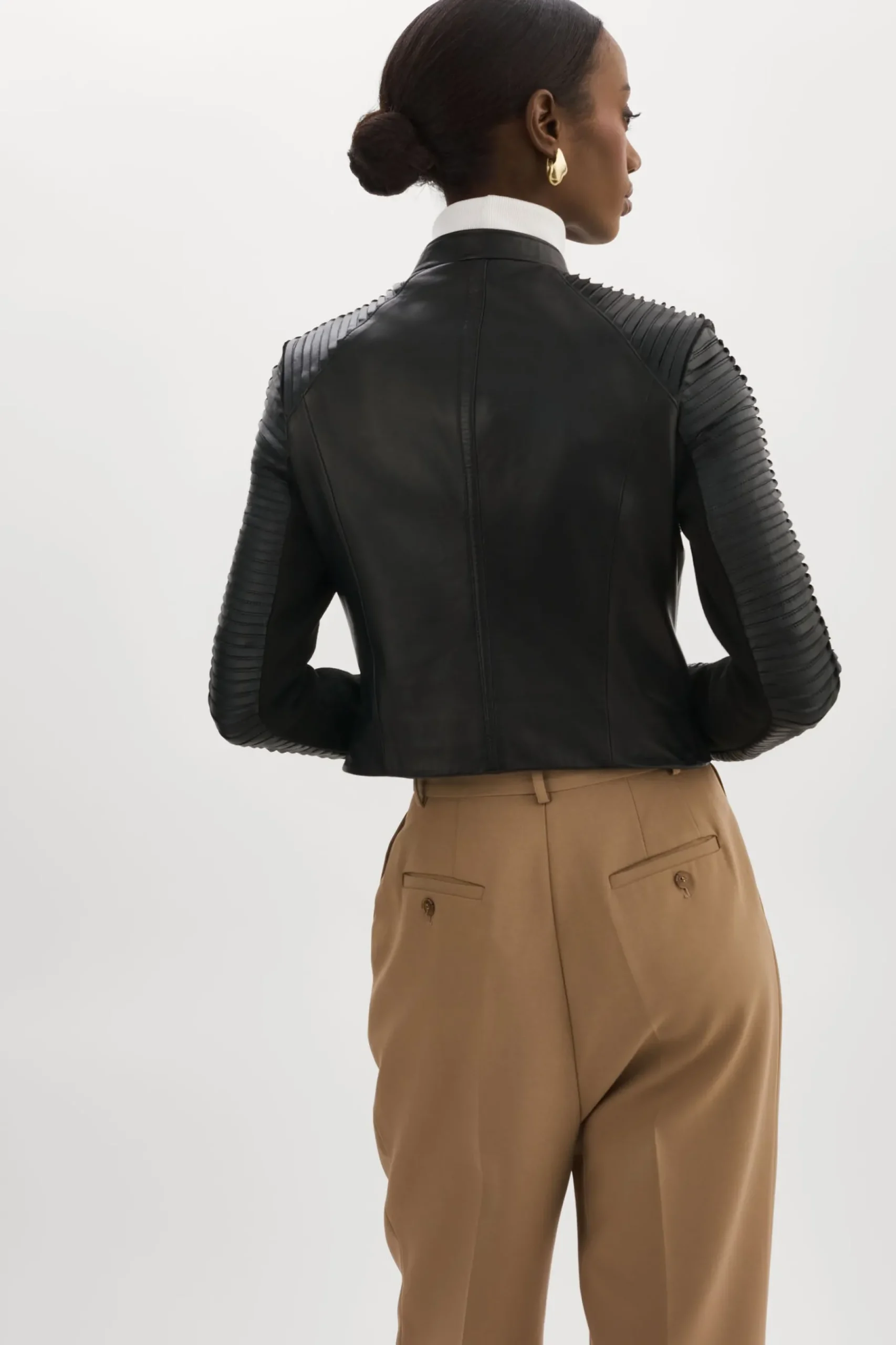 Femme LAMARQUE AZRA GOLD | Leather Biker Jacket