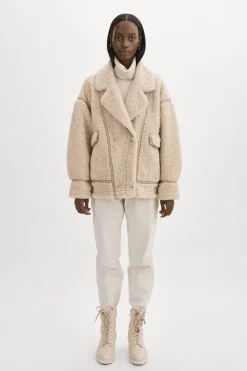 Femme LAMARQUE BADU | Veste Oversize En Fausse Peau De Mouton