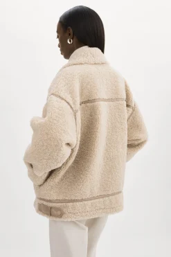 Femme LAMARQUE BADU | Veste Oversize En Fausse Peau De Mouton
