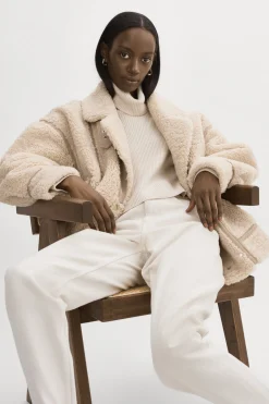 Femme LAMARQUE BADU | Veste Oversize En Fausse Peau De Mouton
