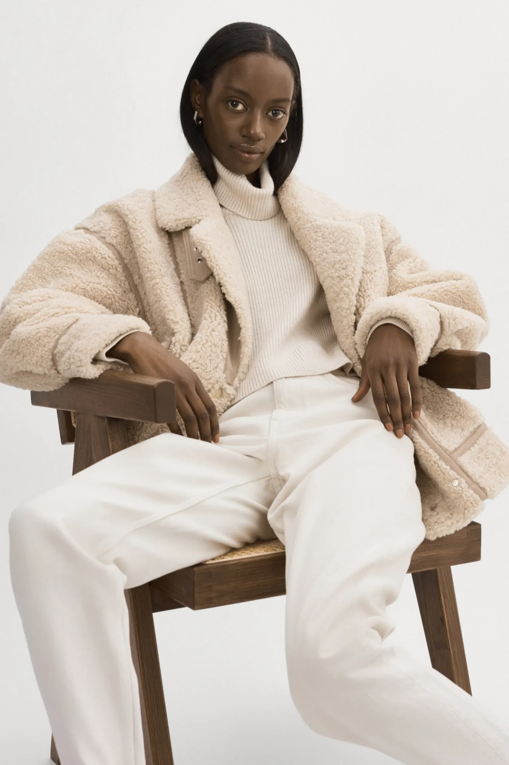 Femme LAMARQUE BADU | Veste Oversize En Fausse Peau De Mouton