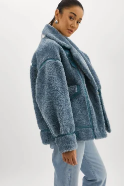 Femme LAMARQUE BADU | Veste Oversize En Fausse Peau De Mouton