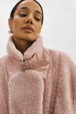 Femme LAMARQUE BADU | Veste Oversize En Fausse Peau De Mouton
