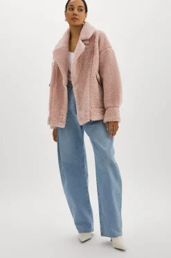 Femme LAMARQUE BADU | Veste Oversize En Fausse Peau De Mouton