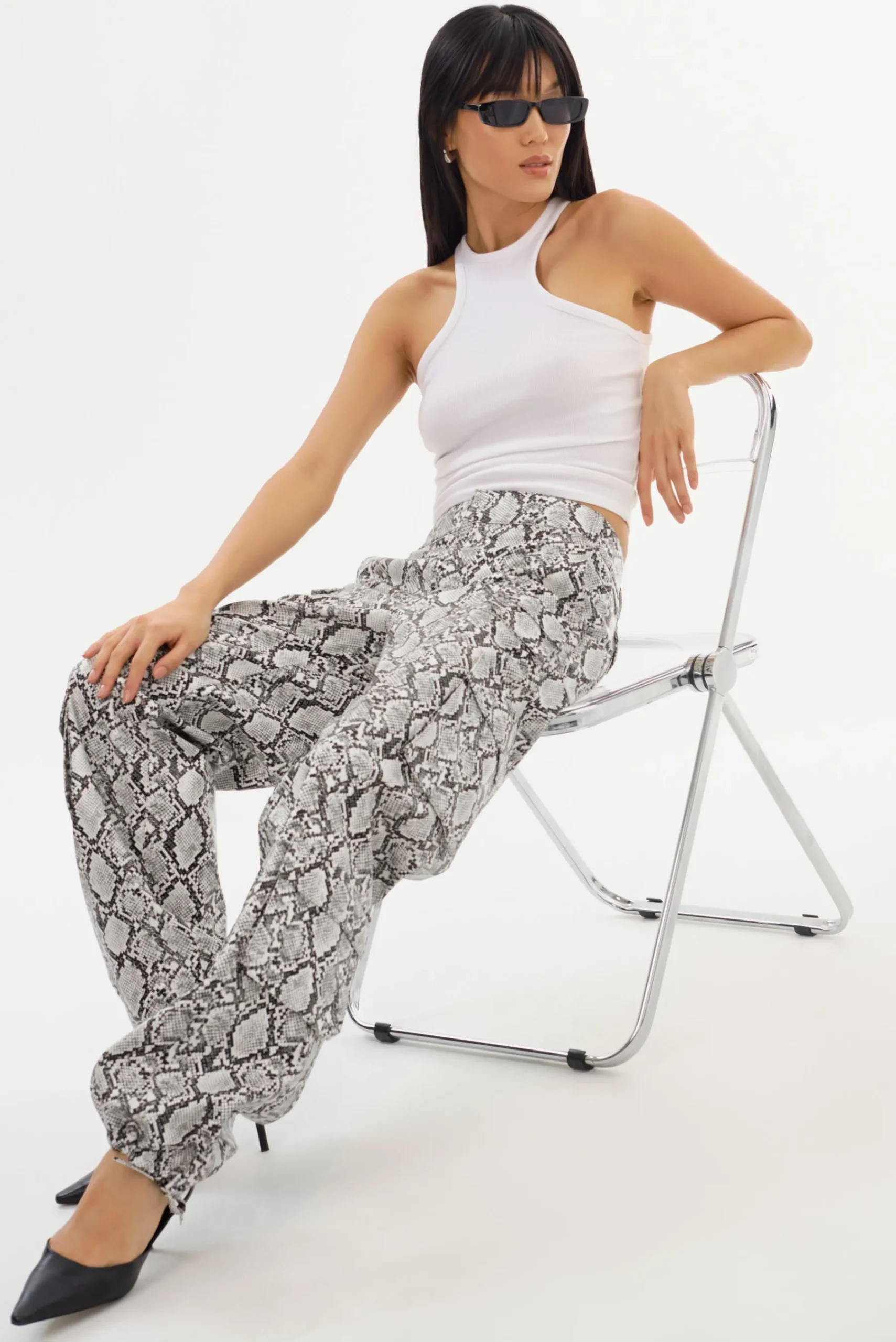 Femme LAMARQUE BOBBI | Faux Leather Cargo Pants