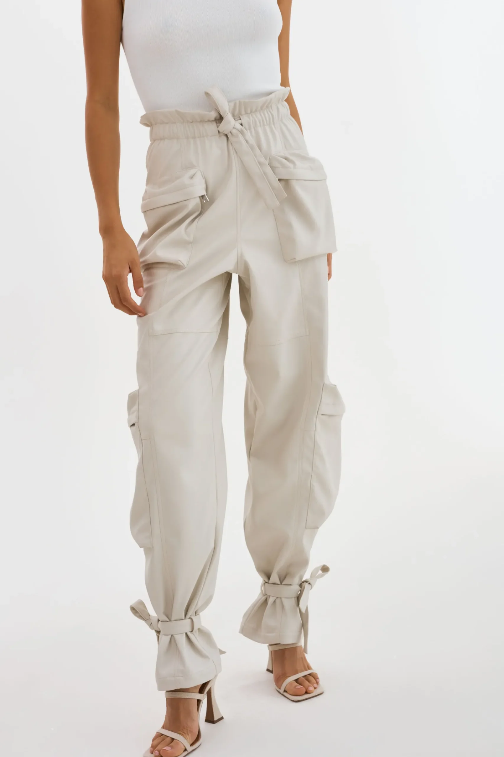 Femme LAMARQUE BRAXTON | Pantalon Cargo En Simili Cuir