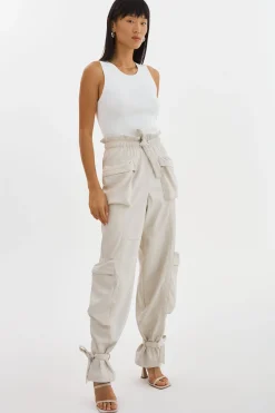 Femme LAMARQUE BRAXTON | Pantalon Cargo En Simili Cuir