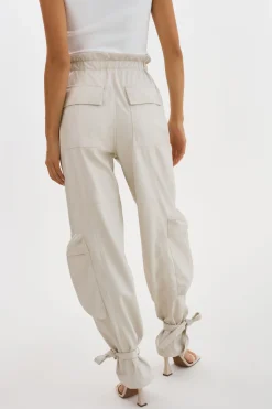Femme LAMARQUE BRAXTON | Pantalon Cargo En Simili Cuir
