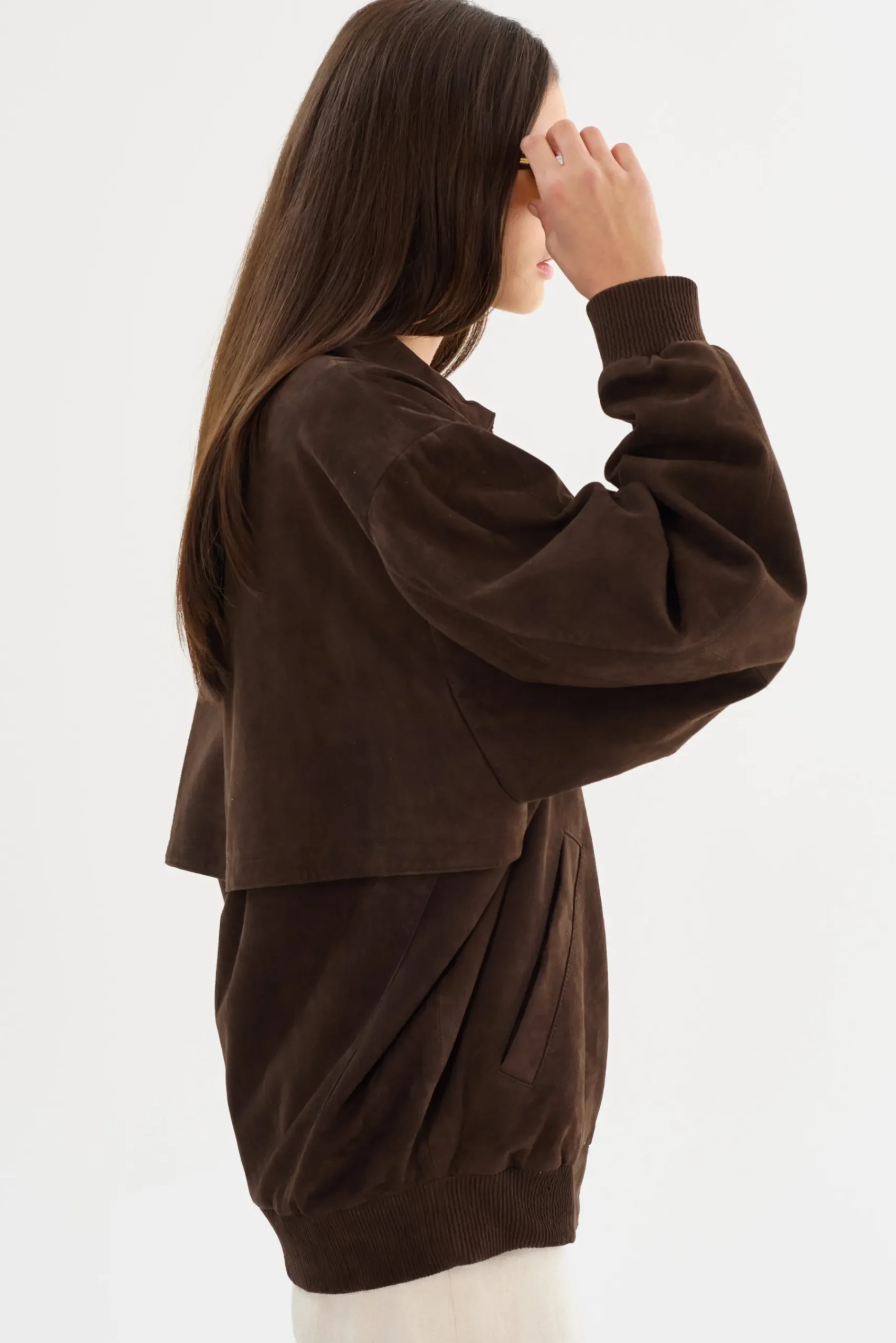 Femme LAMARQUE CADEN | Blouson Bombardier Oversize En Daim