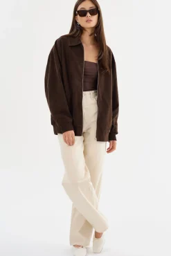 Femme LAMARQUE CADEN | Blouson Bombardier Oversize En Daim