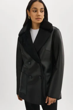 Femme LAMARQUE CAMILLE | Manteau Réversible En Fausse Peau De Mouton