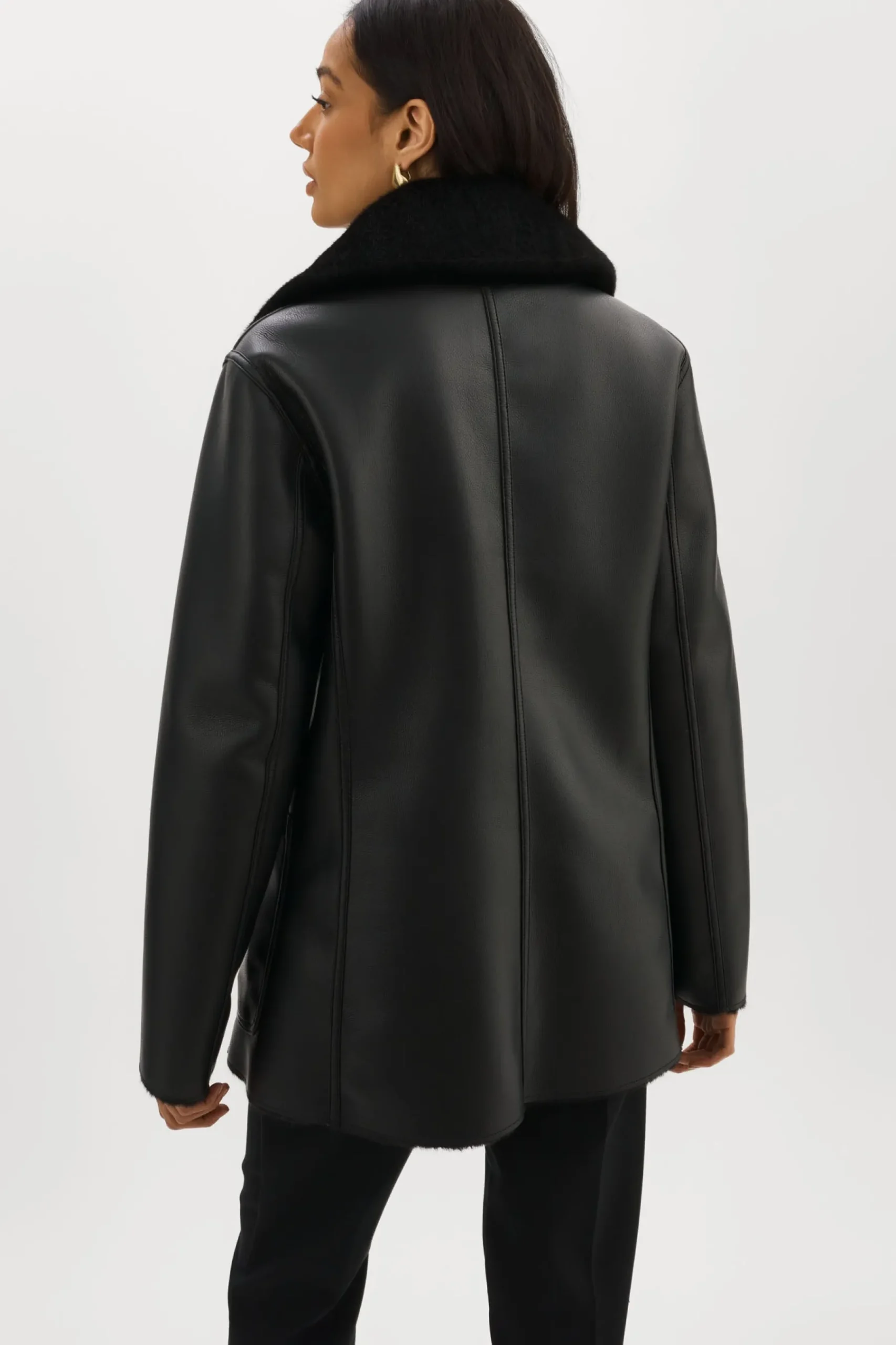 Femme LAMARQUE CAMILLE | Manteau Réversible En Fausse Peau De Mouton