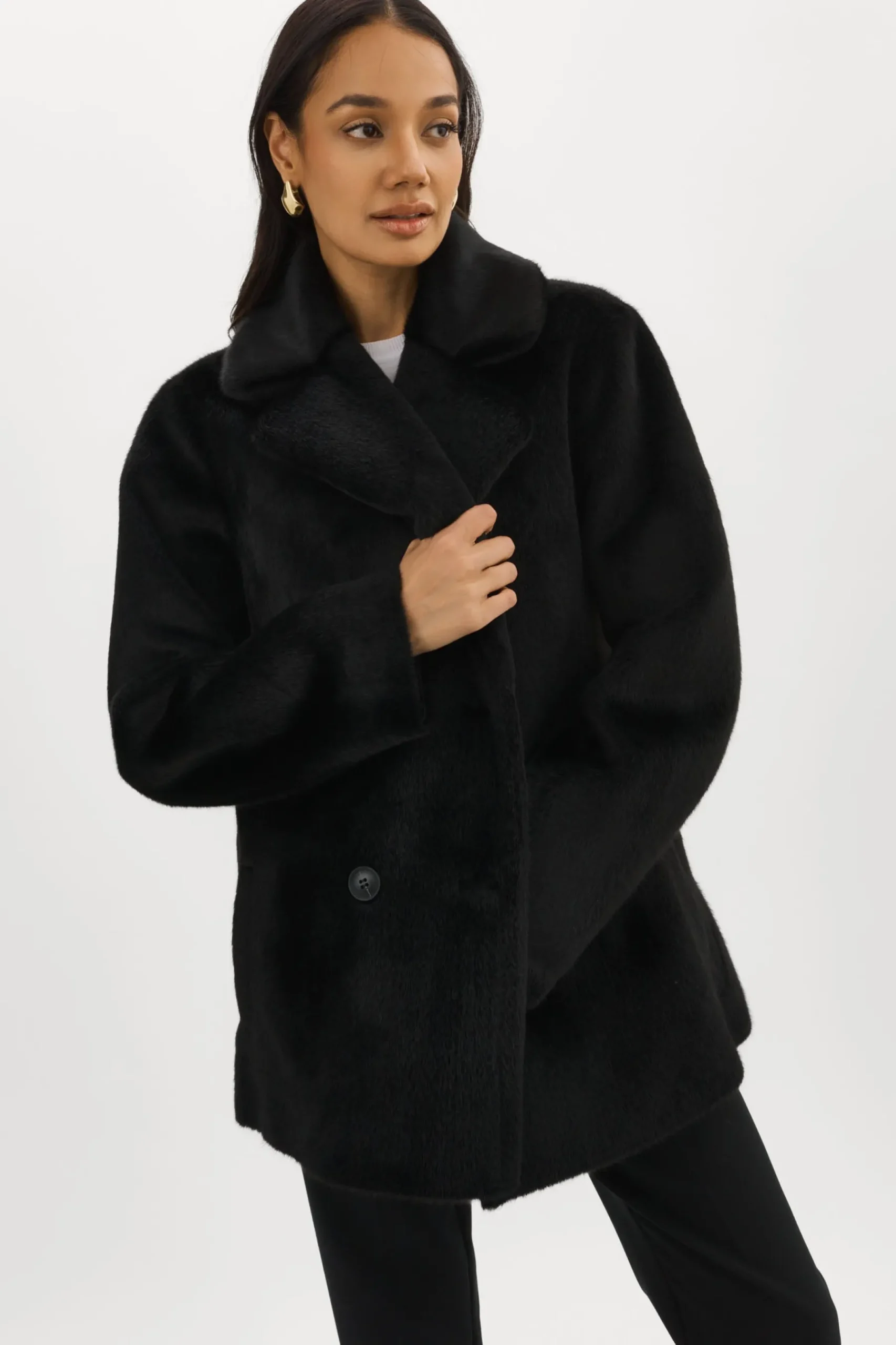 Femme LAMARQUE CAMILLE | Manteau Réversible En Fausse Peau De Mouton