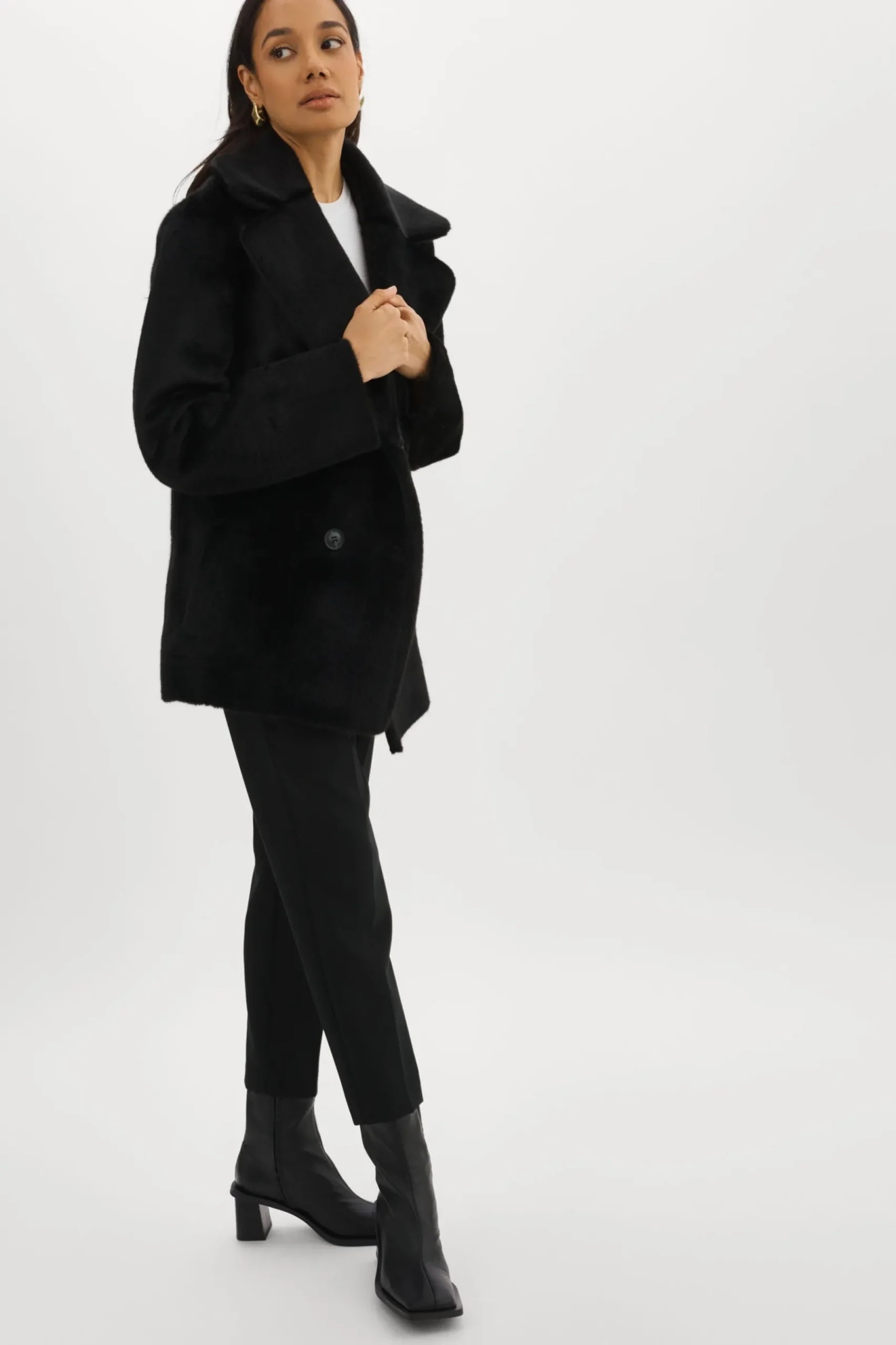 Femme LAMARQUE CAMILLE | Manteau Réversible En Fausse Peau De Mouton
