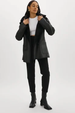 Femme LAMARQUE CAMILLE | Manteau Réversible En Fausse Peau De Mouton