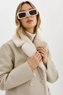 Femme LAMARQUE CAMILLE | Manteau Réversible En Fausse Peau De Mouton