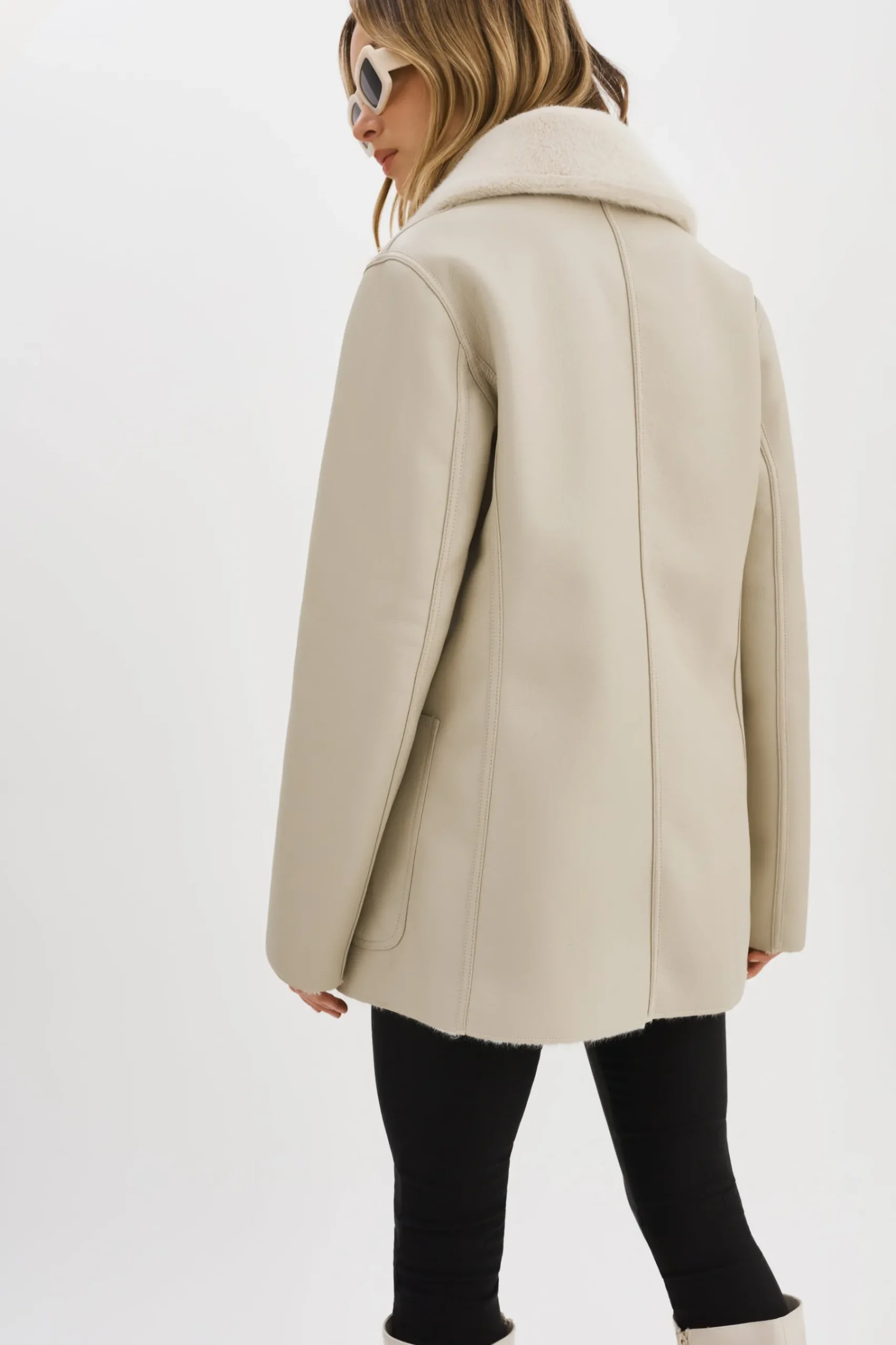 Femme LAMARQUE CAMILLE | Manteau Réversible En Fausse Peau De Mouton